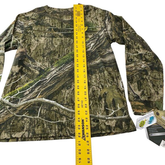 Mossy Oak Camo Print Long Sleeve T Shirt Youth XL Tree Bark Shield Hunting - Picture 11 of 12